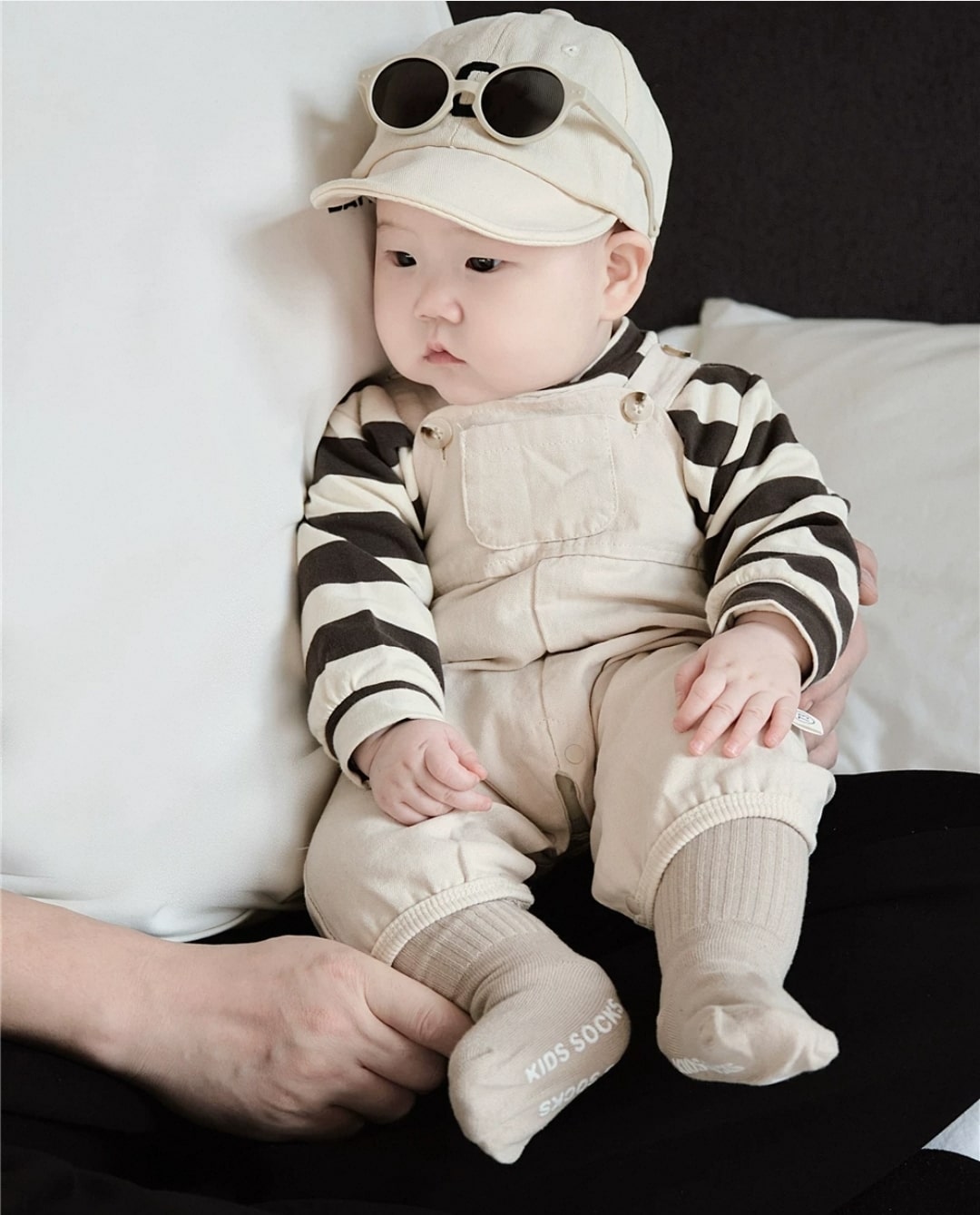 Stripped jumpsuit 2pcs