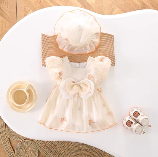 Butterfly bow dress 2pcs