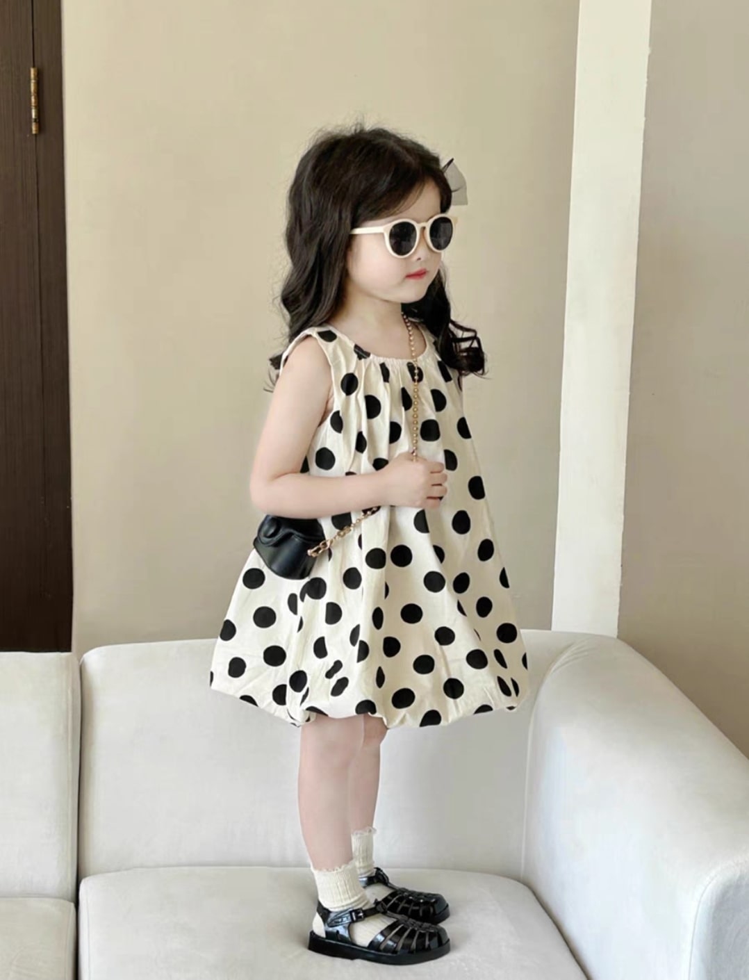 Dot summer dress 2pcs