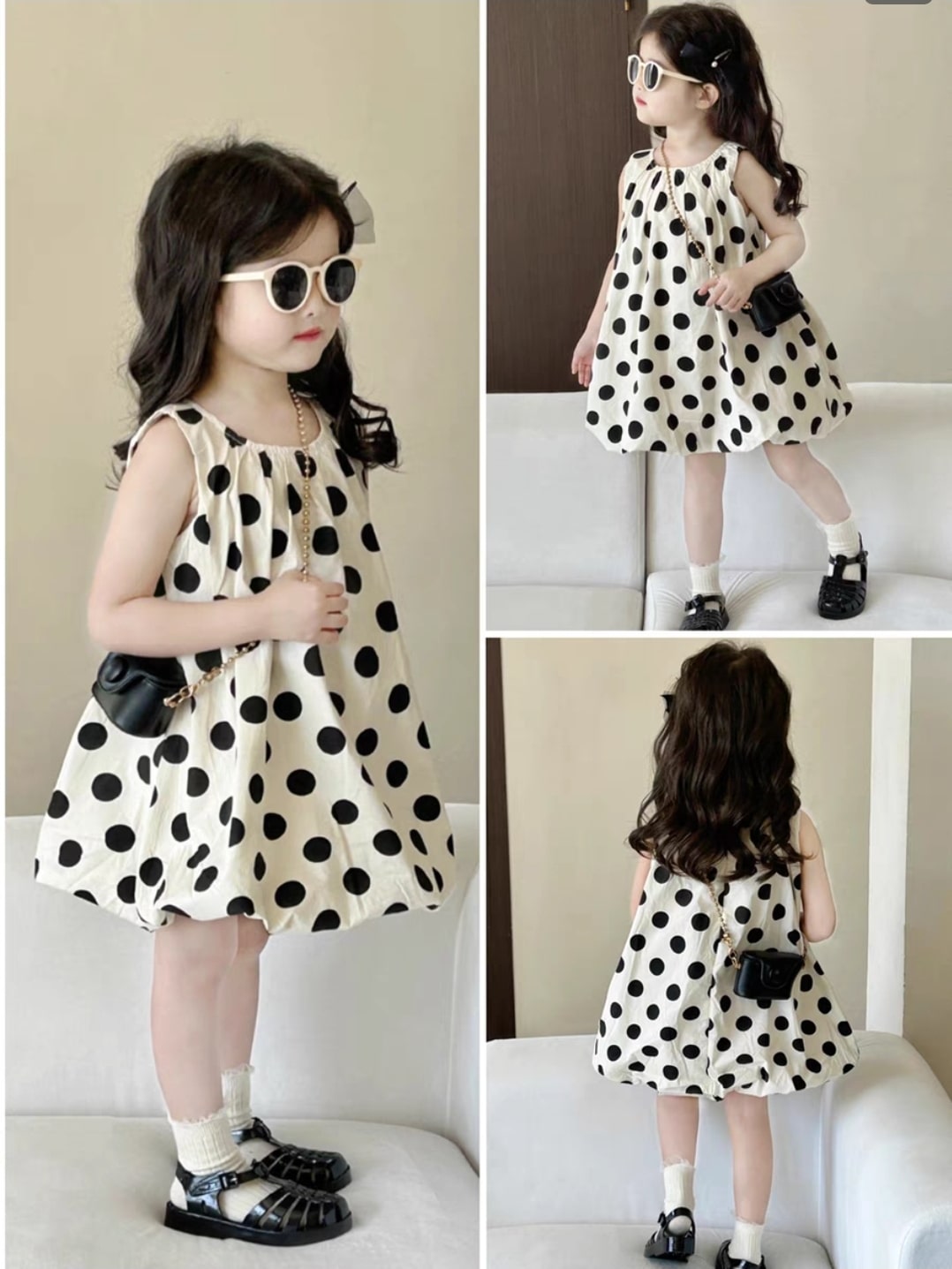 Dot summer dress 2pcs