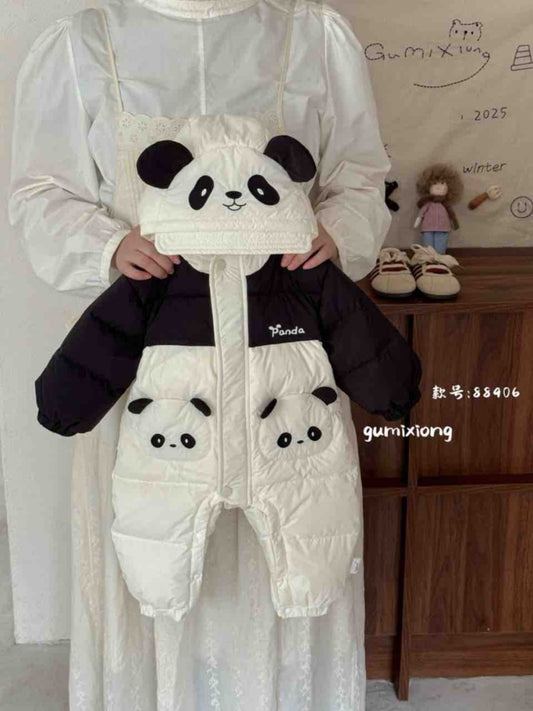 Panda cap jumpsuit