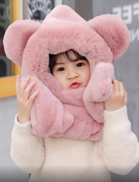 Bear scarf hat