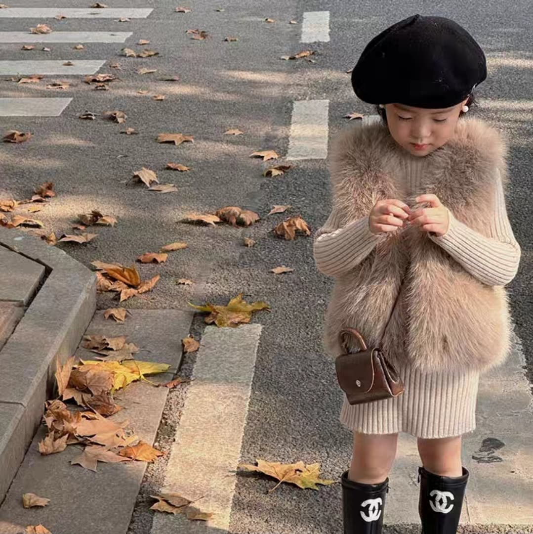 Fur dress 2pcs