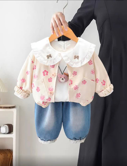 Flower bear set 4pcs