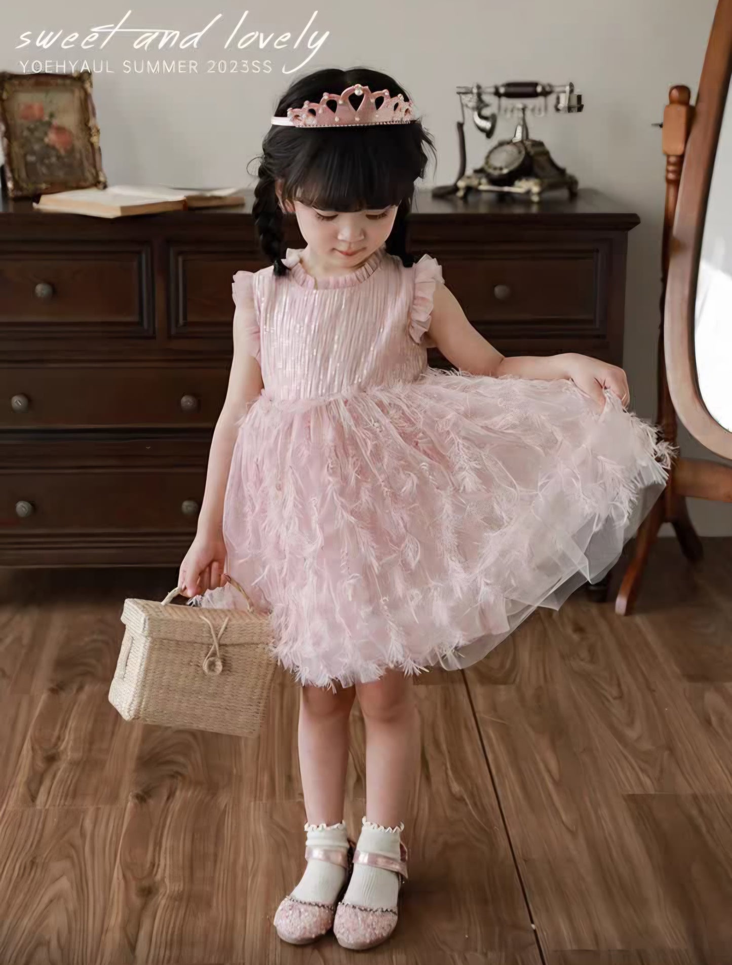 Feathers party dress