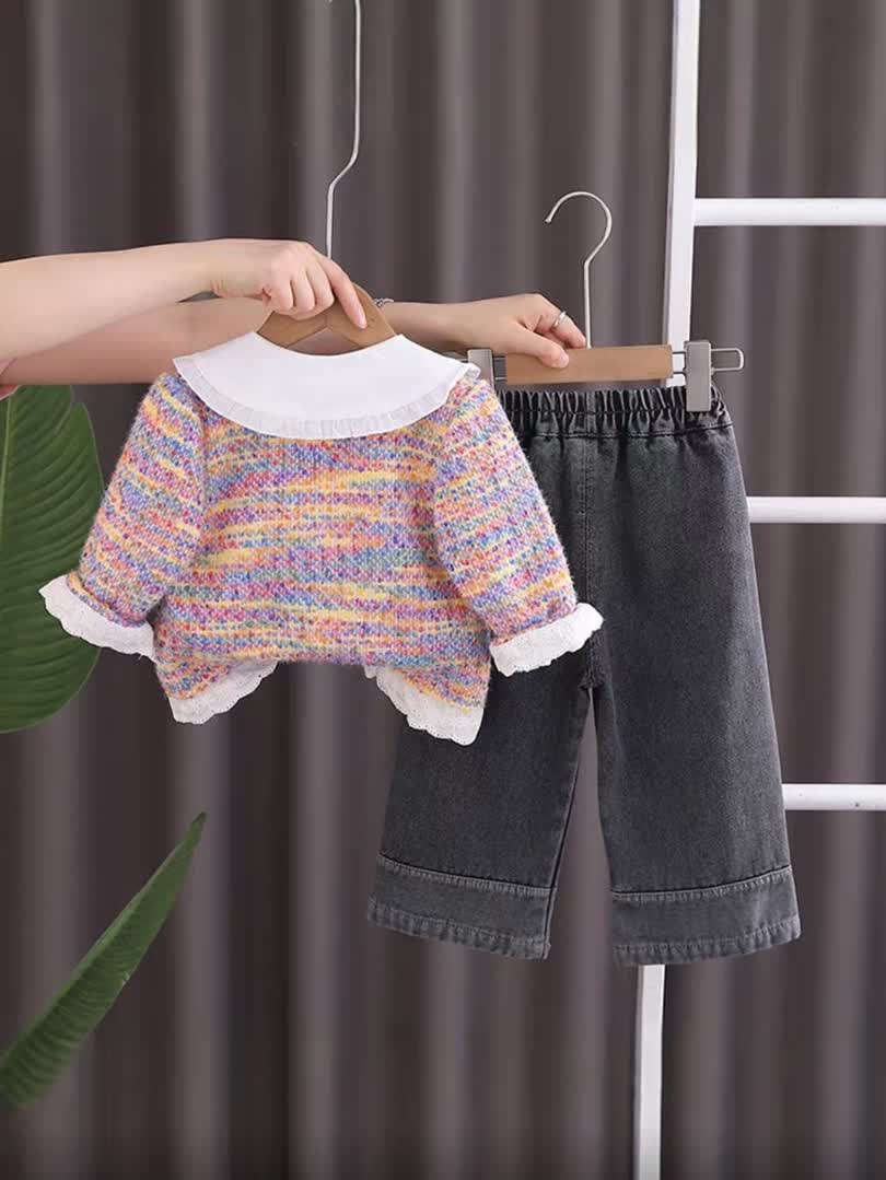 Colorful Denim set 2pcs..