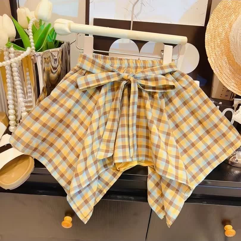 Check summer skirt set 2pcs
