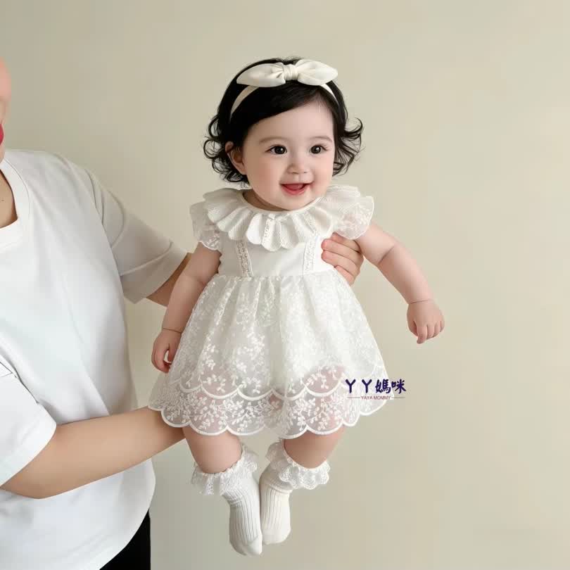 Dantail romper dress  2pcs