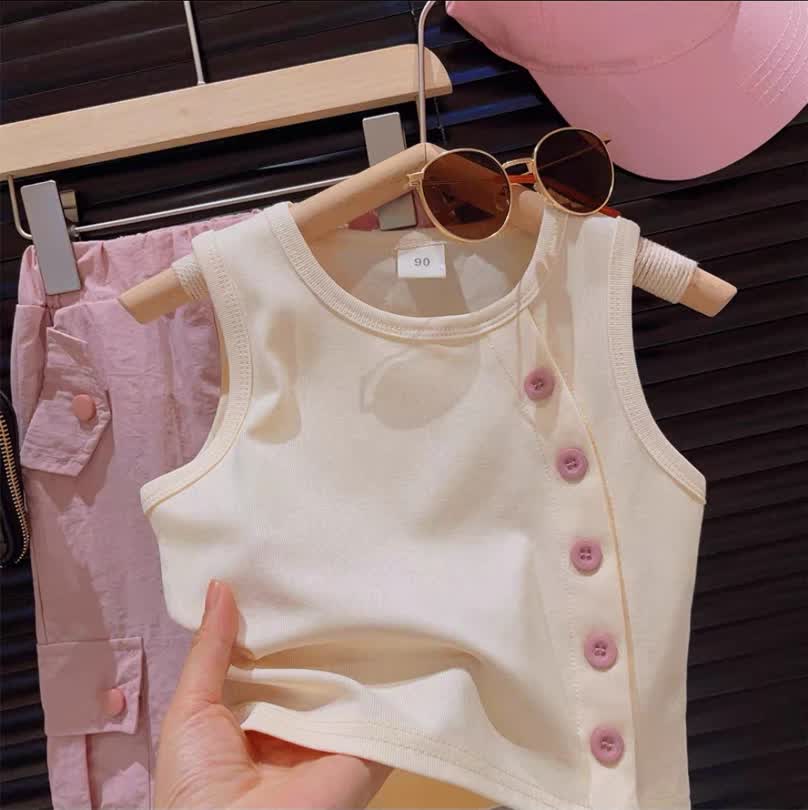 Summer vest set with cap 3pcs