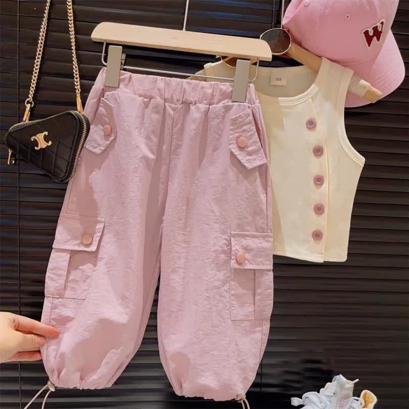 Summer vest set with cap 3pcs