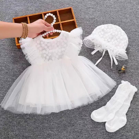 Dantail vest dress 3pcs