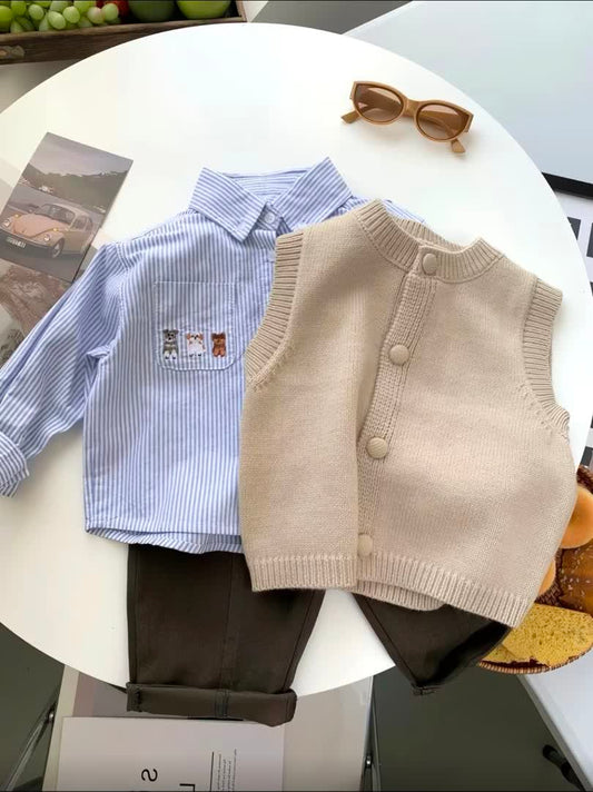 Vest bear wool set 3pcs