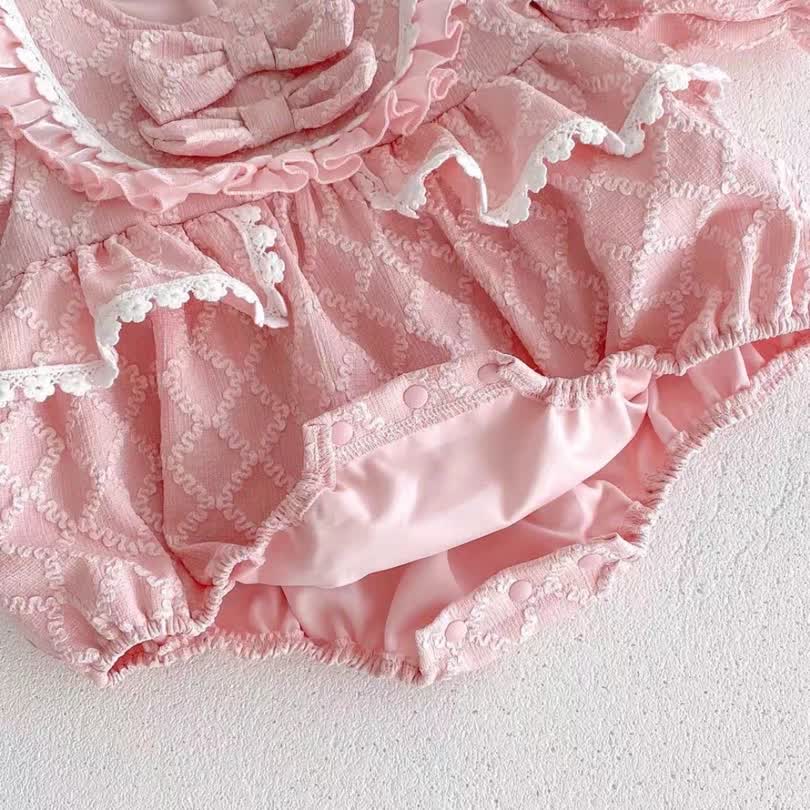 Bow unique romper 2pcs