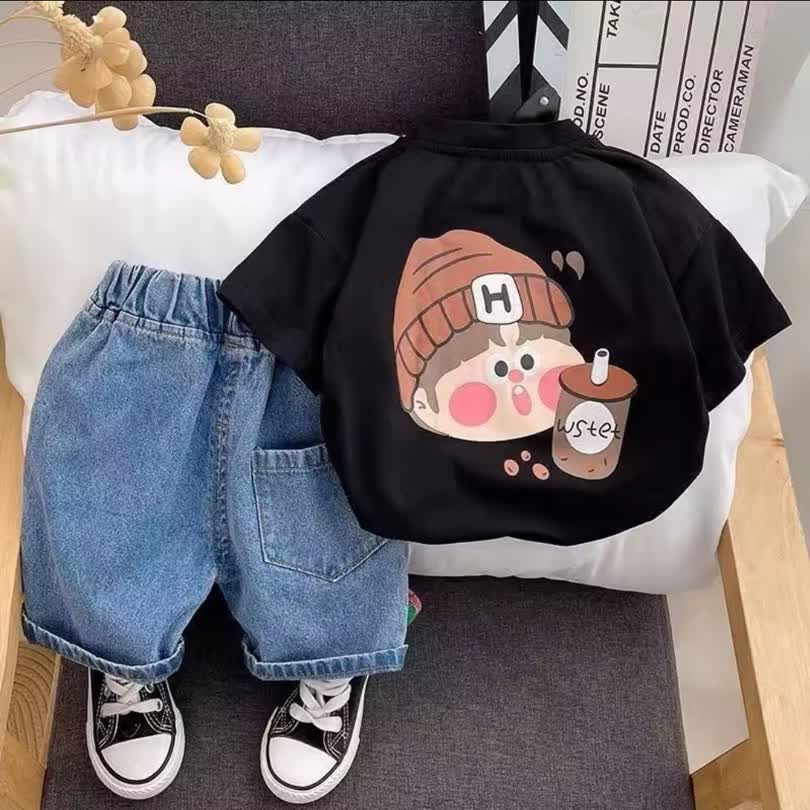 Hat boy short set 2pcs