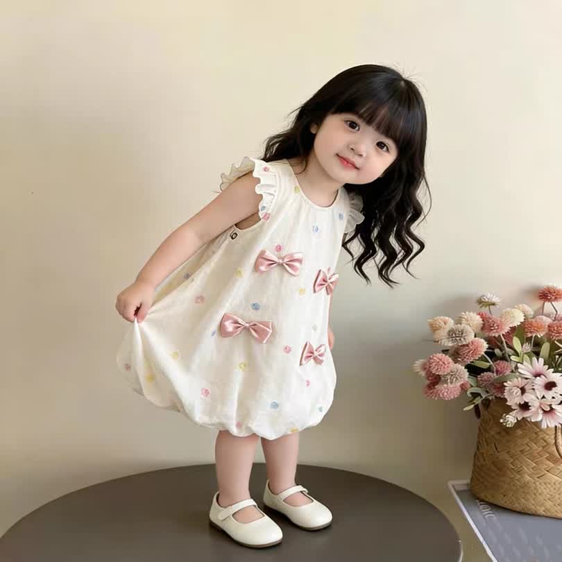 Colorful bow dress
