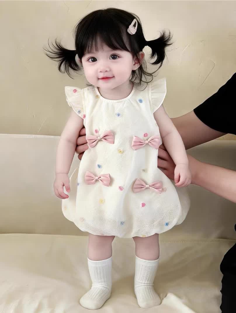 Colorful bow dress