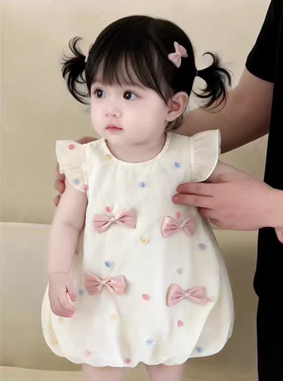 Colorful bow dress