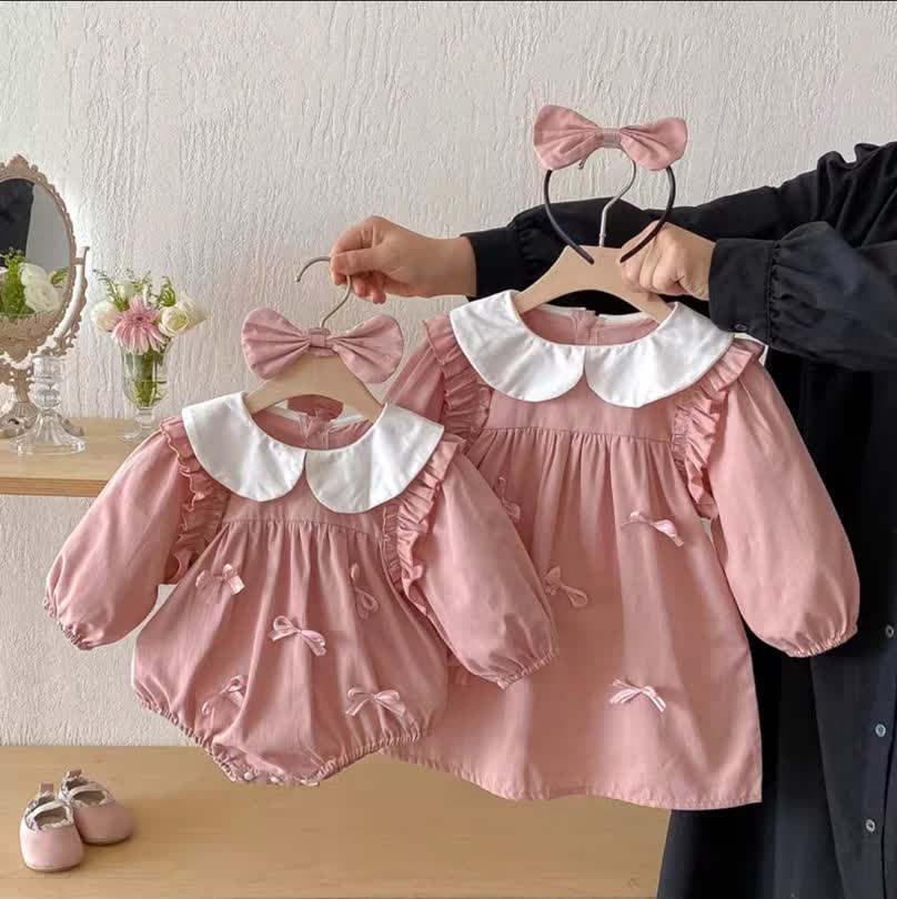 Bow romper 2pcs