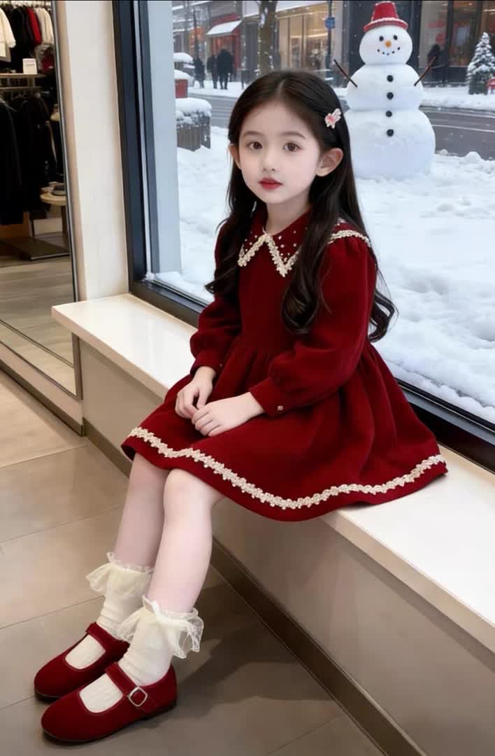 Velvet high neck dress