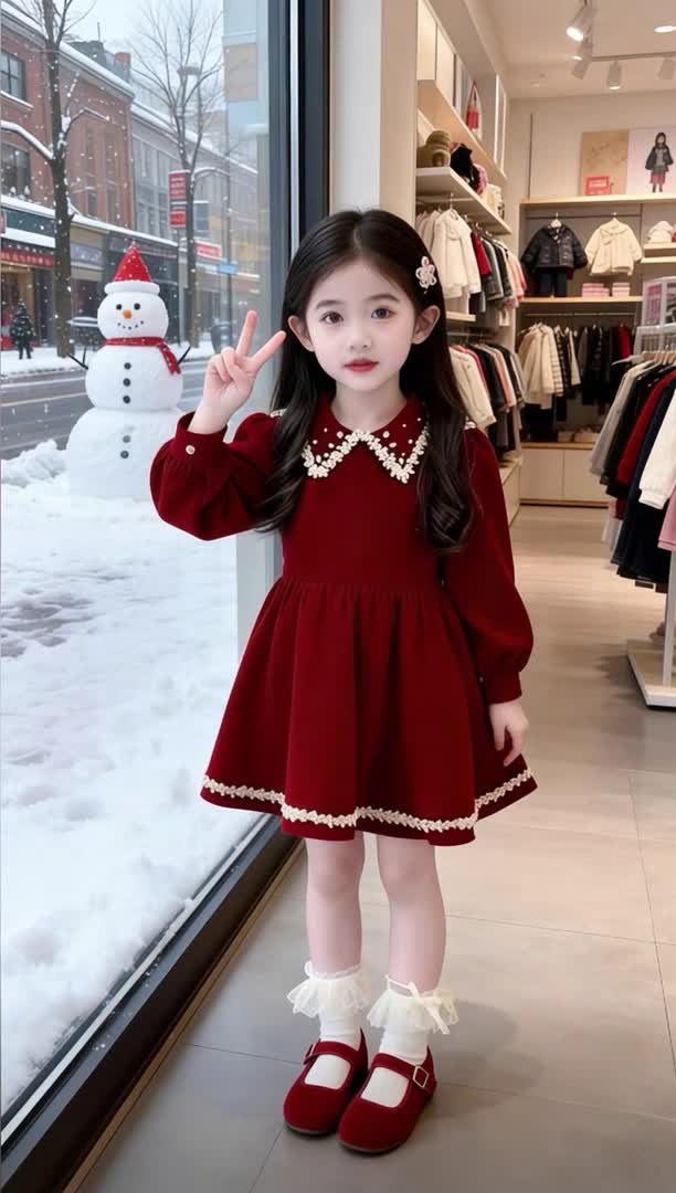 Velvet high neck dress