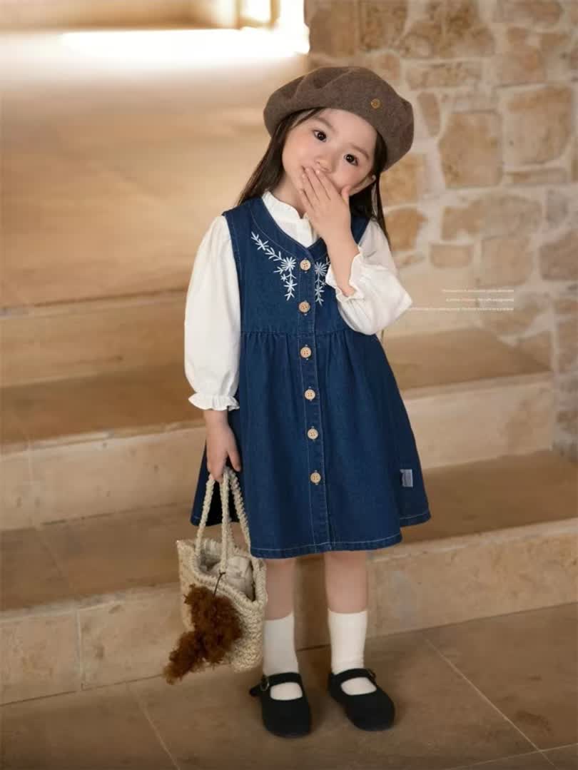 Spring denim dress 2pcs