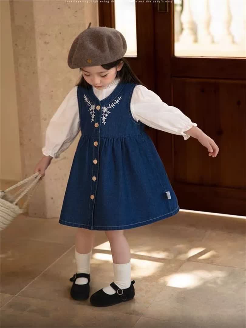 Spring denim dress 2pcs