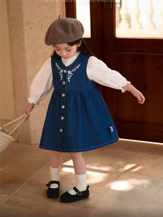 Spring denim dress 2pcs