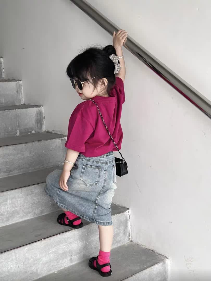 Style denim skirt 2pcs