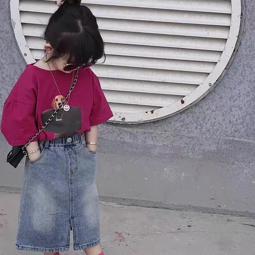 Style denim skirt 2pcs
