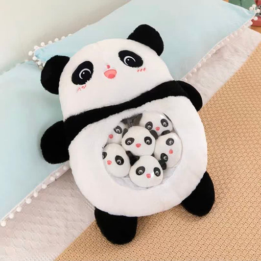 Hug pillow & Mini panda dolls 7pcs