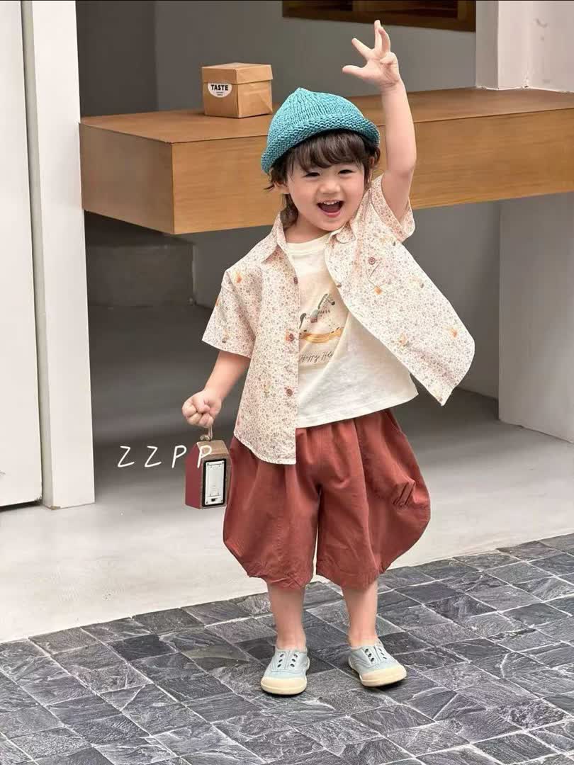 Bear floral short set 3pcs