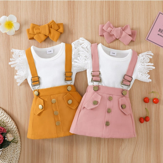 Lace flutter set 3pcs