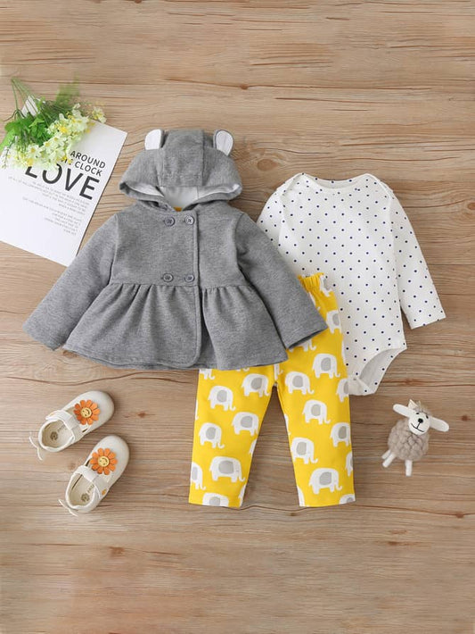 Polka dot bodysuit 3pcs