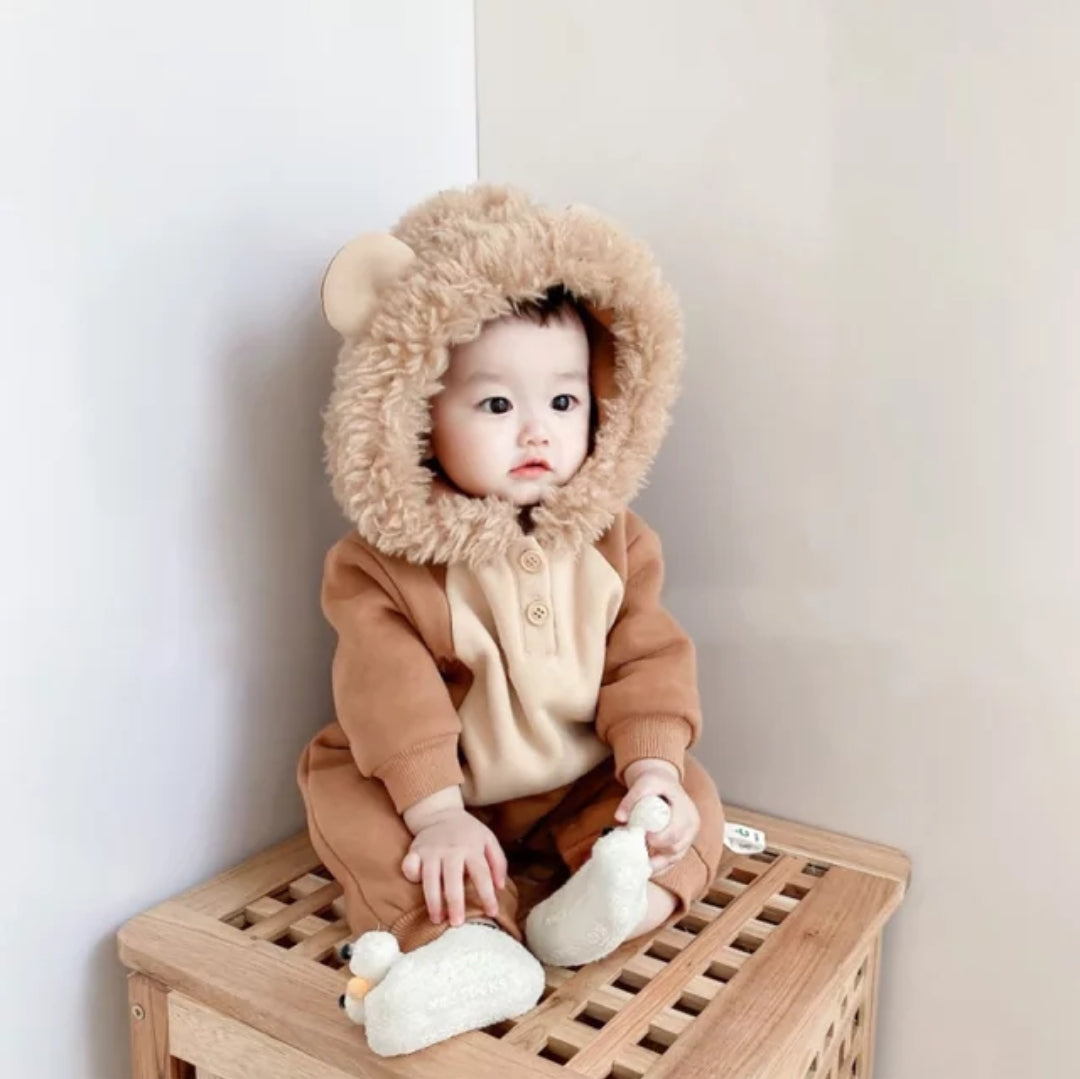 Lion fur jumpsuit