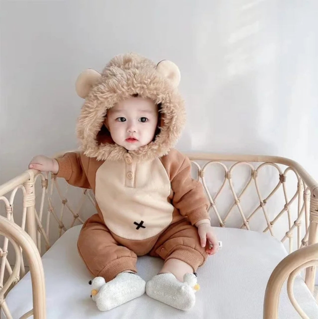 Lion fur jumpsuit