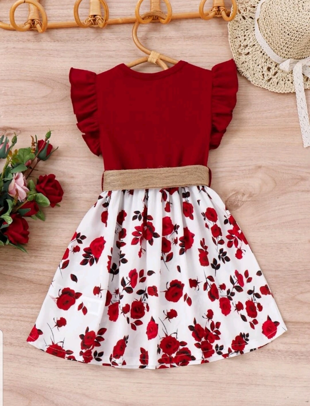 Floral print dress 2pcs