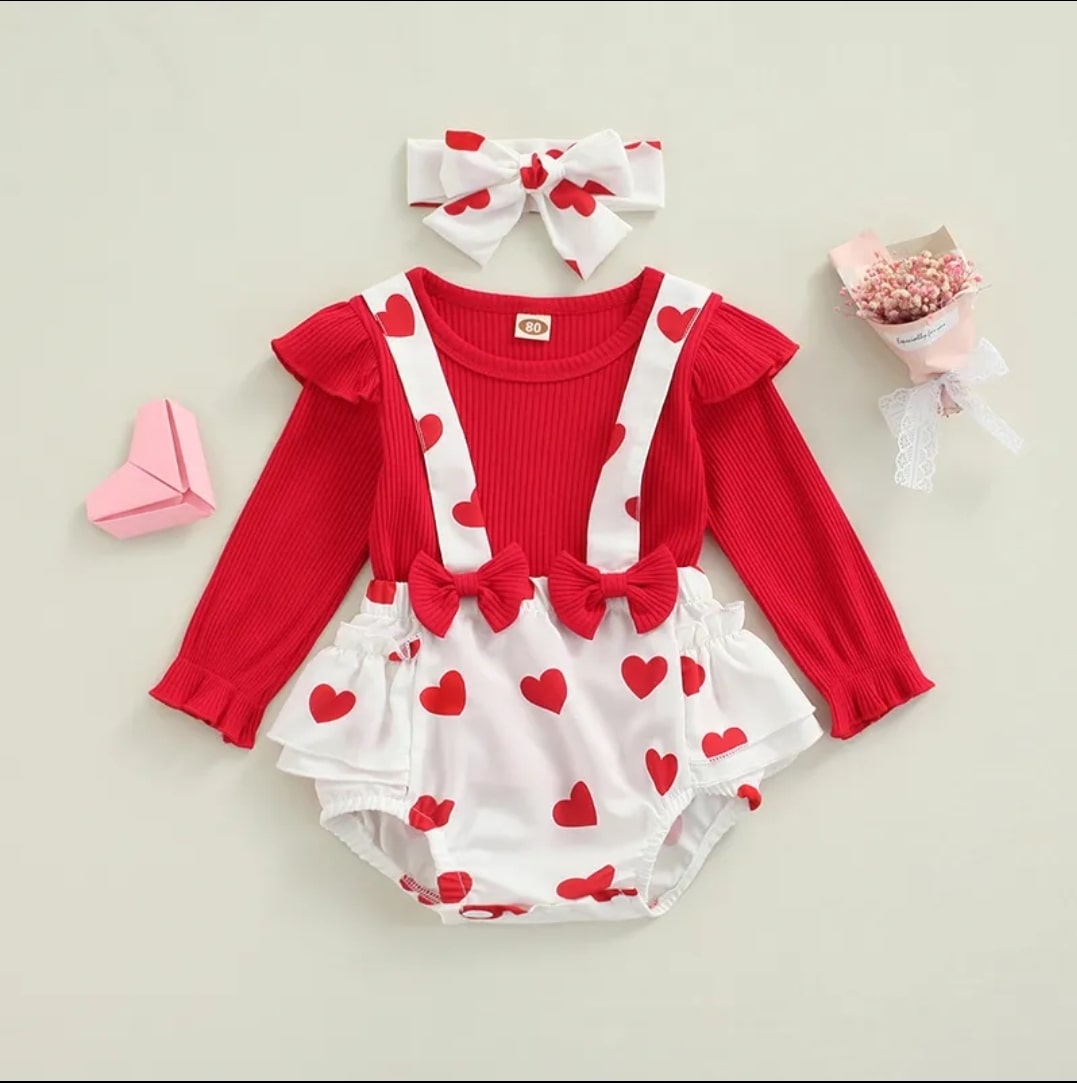 Heart print sets 3pcs